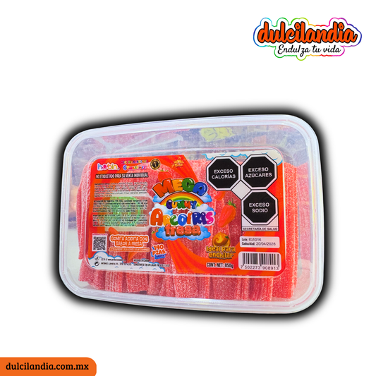 Gomitas Gummy Arcoiris Fresa HUBIN Exhibidor c/140