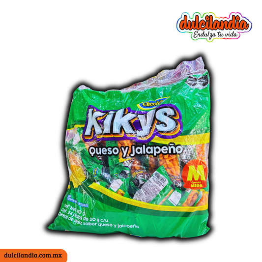Chechitos Kikys Queso y Chile Mega 20g GONAC Bolsa c/24