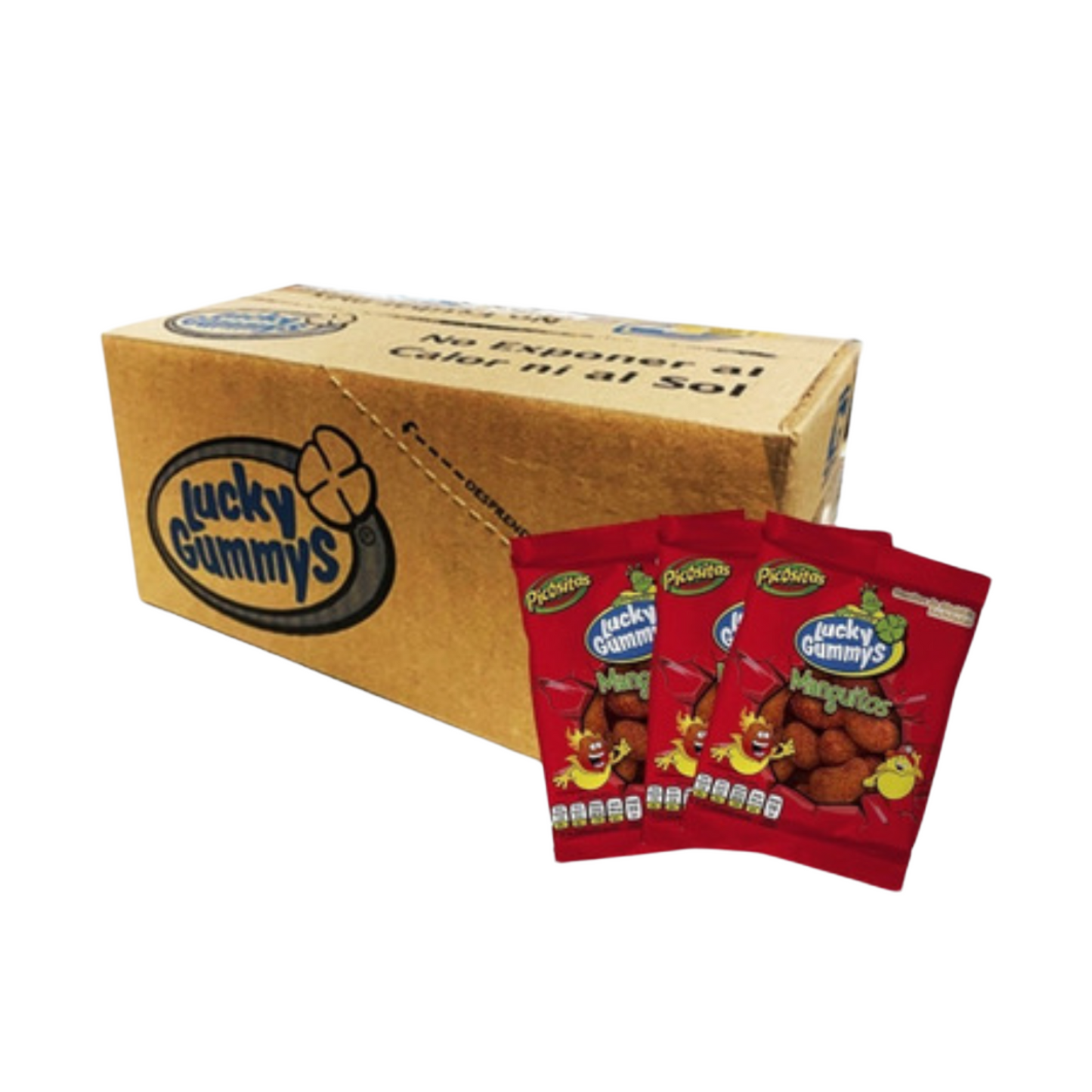 1 Promo Gomitas Surtidas Sobres LUCKY GUMMYS Exhibidor c/12