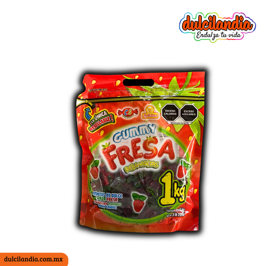 Gomitas Gummy Fresa Rebanaditas LAS DELICIAS Bolsa 1Kg
