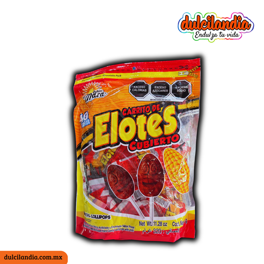Paletas Carrito de Elotes Cubierto 8g MARA Bolsa c/40