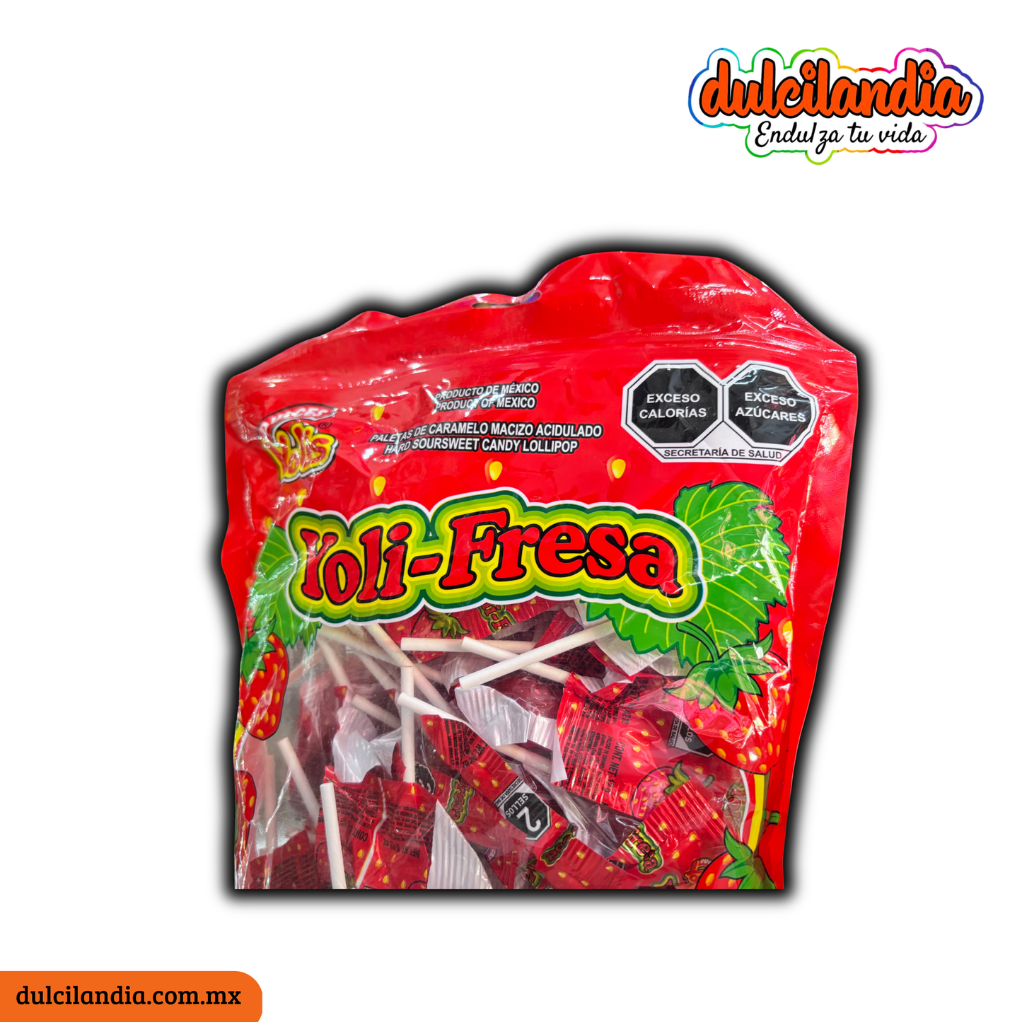 Paletas Yoli-Fresa 12.5g YOLIS Bolsa c/40
