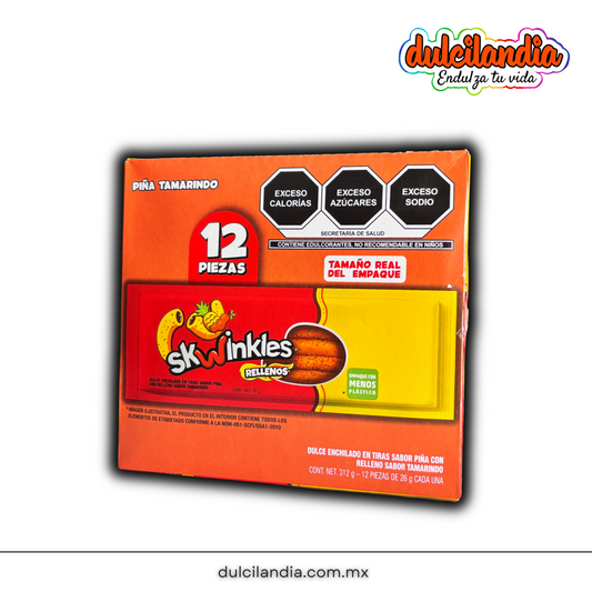 Skwinkles Rellenos Piña Tamarindo 26g MARS Caja c/12
