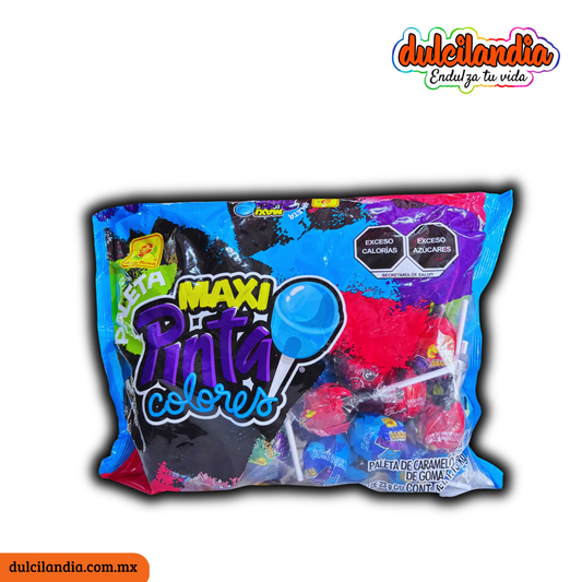 Paletas Maxi Pinta Colores Surtida 23g DE LA ROSA Bolsa c/50