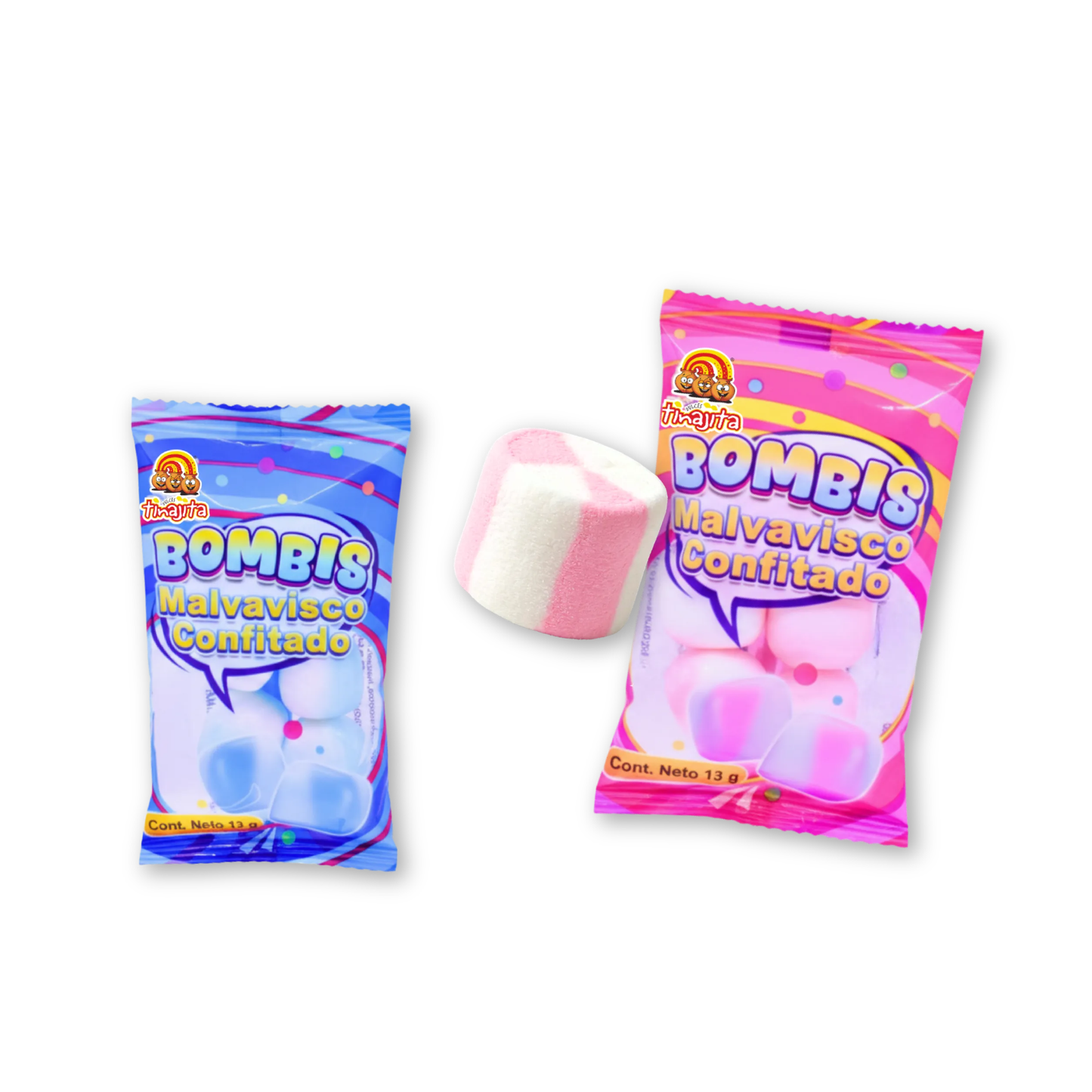 Bombis Malvavisco Confitado 13g TINAJITA Exhibidor c/16