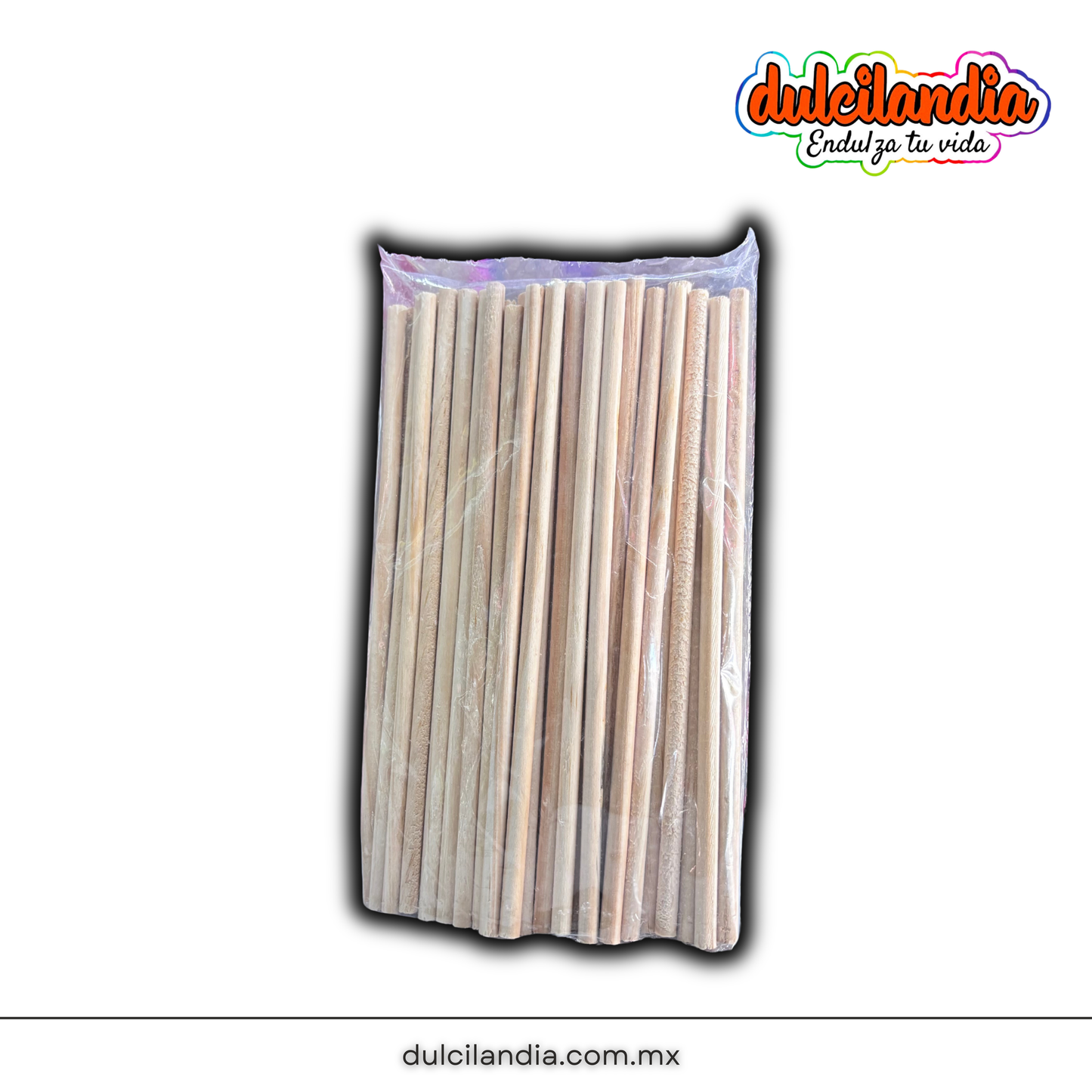 Palos de Madera Redondo 20cm BAMBOO Bolsa c/150g