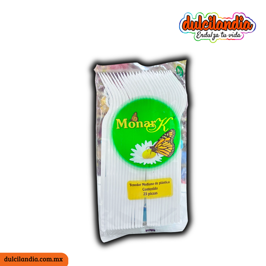 Tenedores Medianos Desechables MONARK Bolsa c/25
