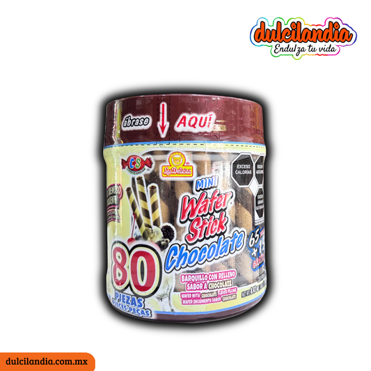 Barquillos Mini Wafer Stick Chocolate 3g LAS DELICIAS Vitrolero c/80