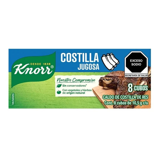 Sazonador Costilla Jugosa Cubos 10.5g KNORR Caja c/8