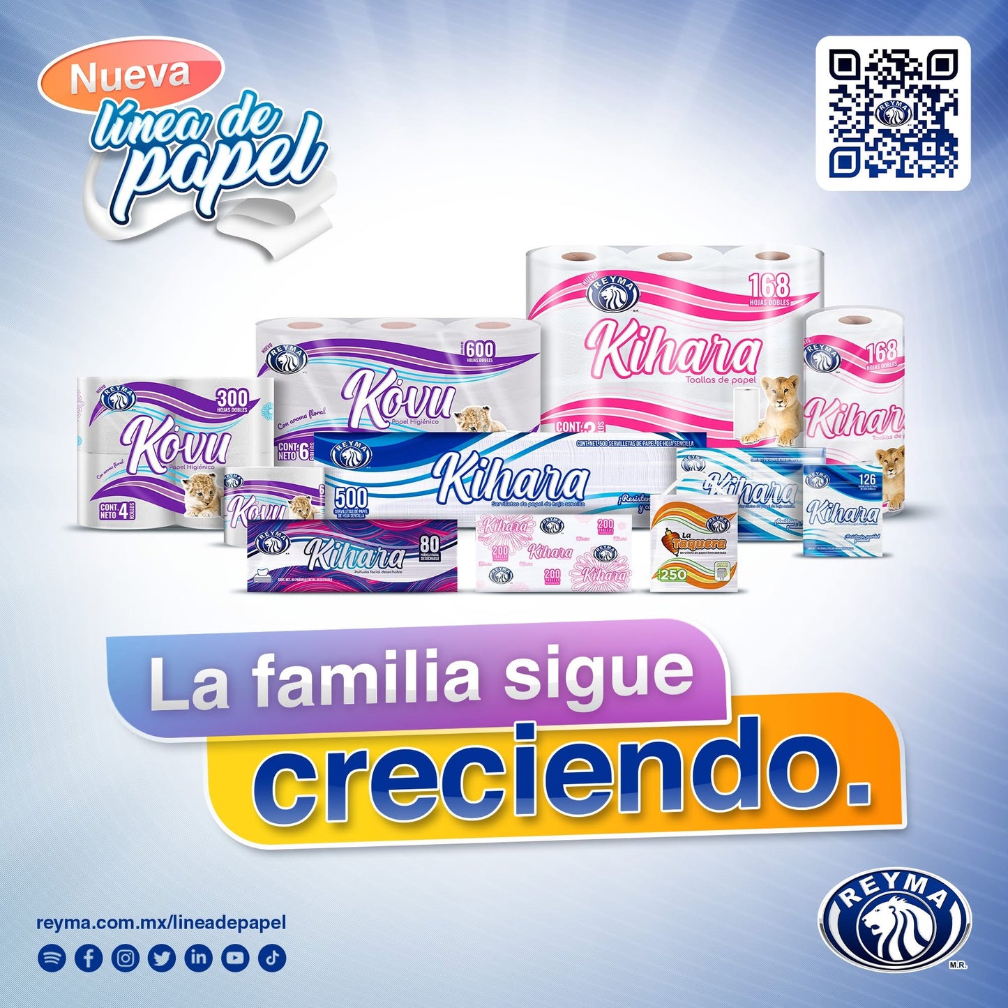 Servitoallas de Papel Kihara Rollo 168 Hojas Dobles REYMA Pieza