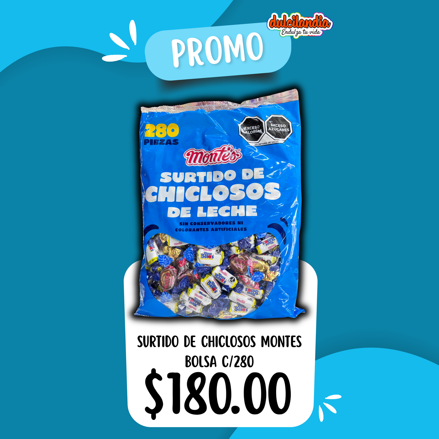 1 Promo Surtido de Chiclosos MONTES Bolsa c/280