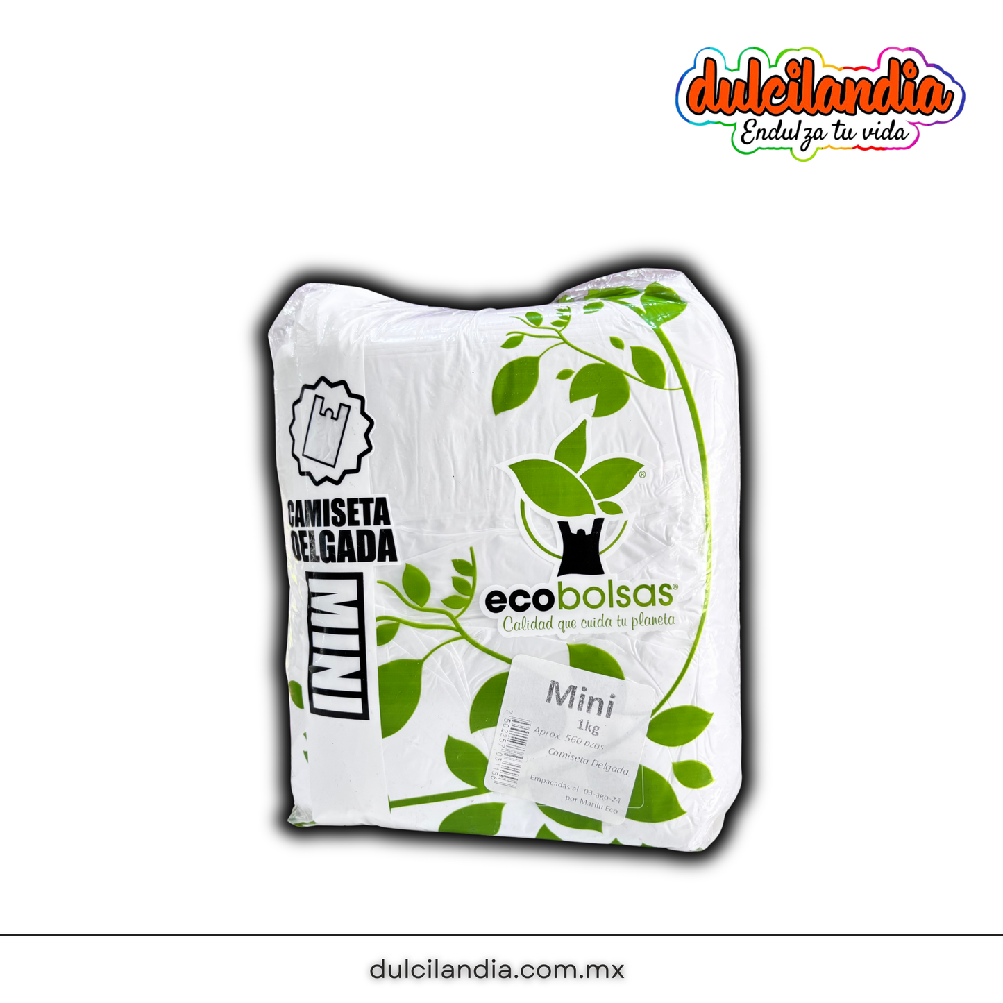 Bolsas Camiseta Mini 18x32cm Poliseda ECOBOLSAS Bolsa 1Kg
