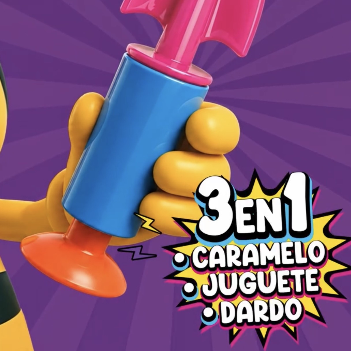 Candy Darditos Caramelos, Juguete y Dardo 3 en 1 HUBIN Bolsa c/20