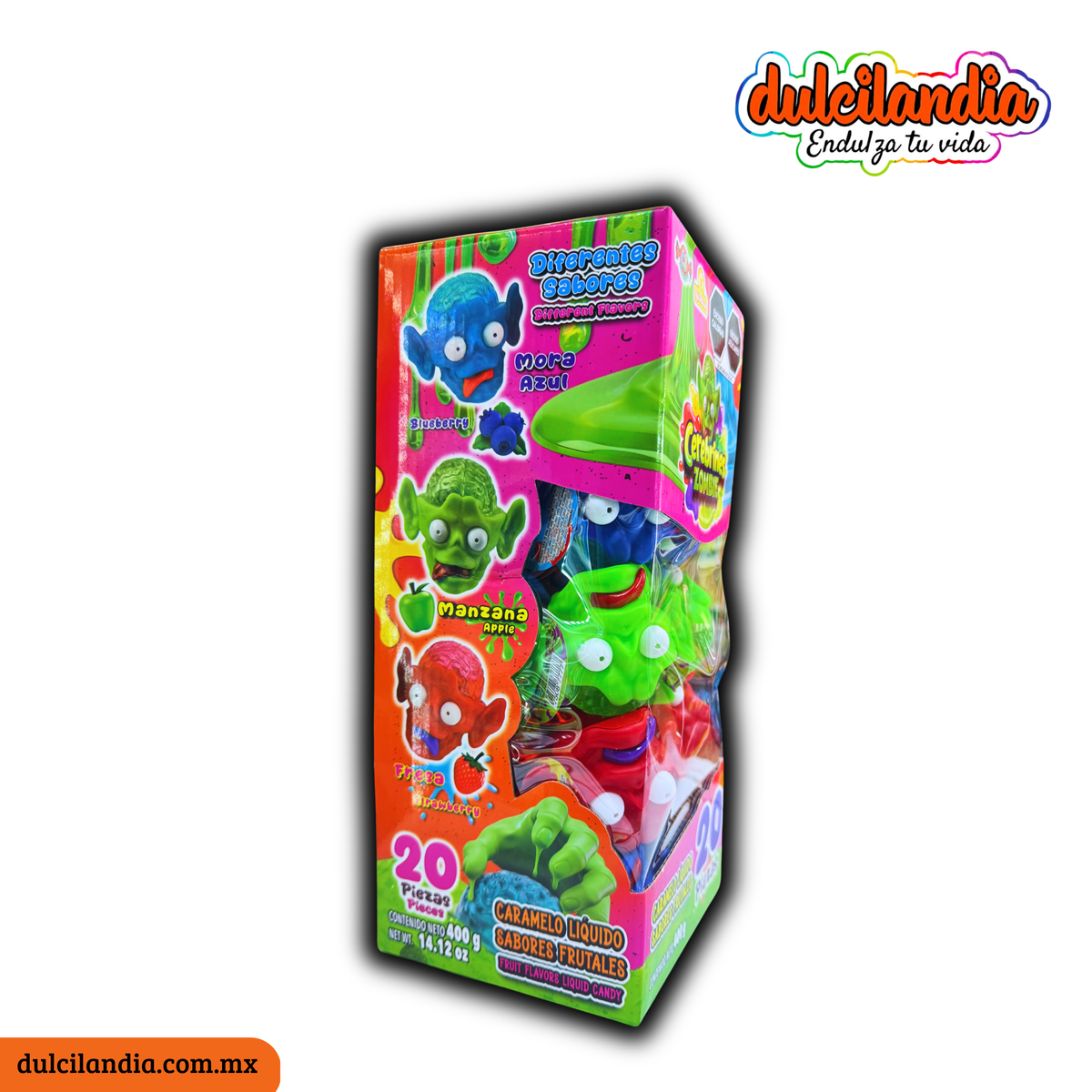 Cerebrines Zombie Caramelo Líquido 20g LAS DELICIAS Exhibidor c/20