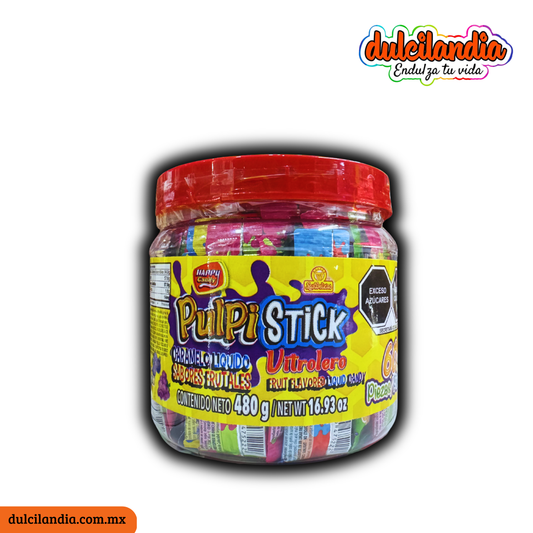 Pulpi Stick Caramelo Líquido Surtido 8g LAS DELICIAS c/60