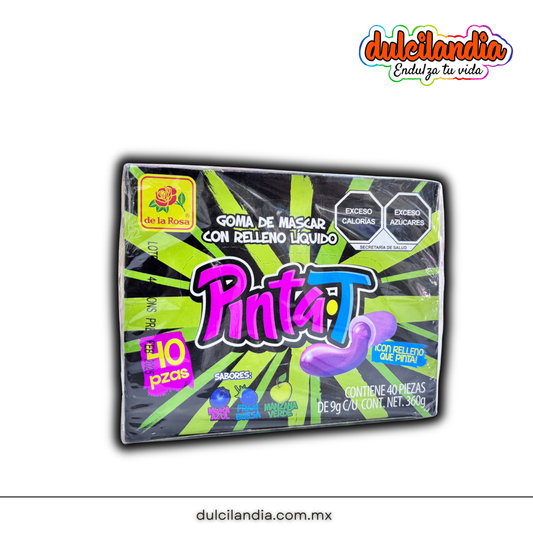 Chicles Pinta-T Relleno Líquido 9g DE LA ROSA Caja c/40