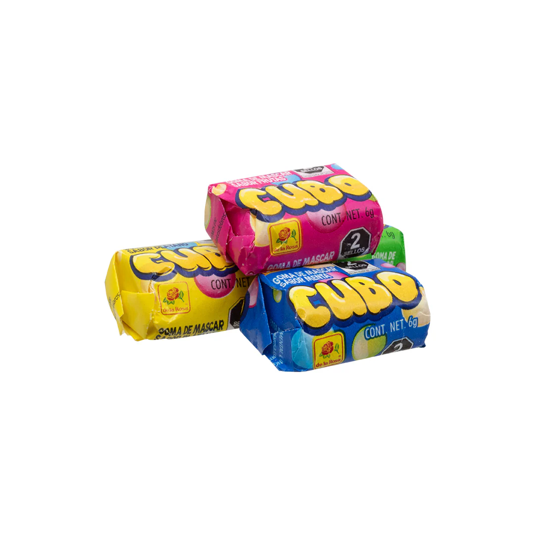 Chicles Cubo Surtidos 6g DE LA ROSA Bolsa c/100 – Dulcilandia Dulcería