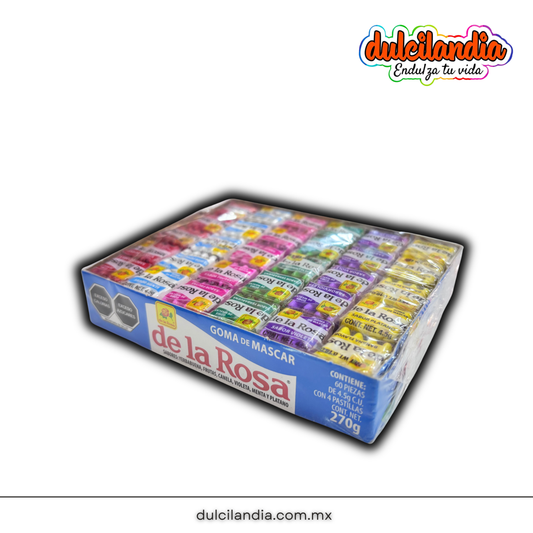 Chicles Surtidos 4’s DE LA ROSA Caja c/60
