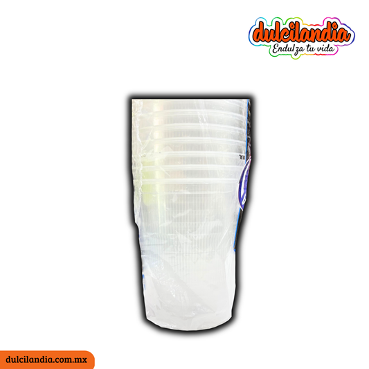 Vasos Plásticos 16oz Ancho REYMA Empaque c/25
