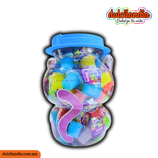 Mini Gelatina Yogurt 15g KALÚ Vitrolero Alcancía Gato c/100