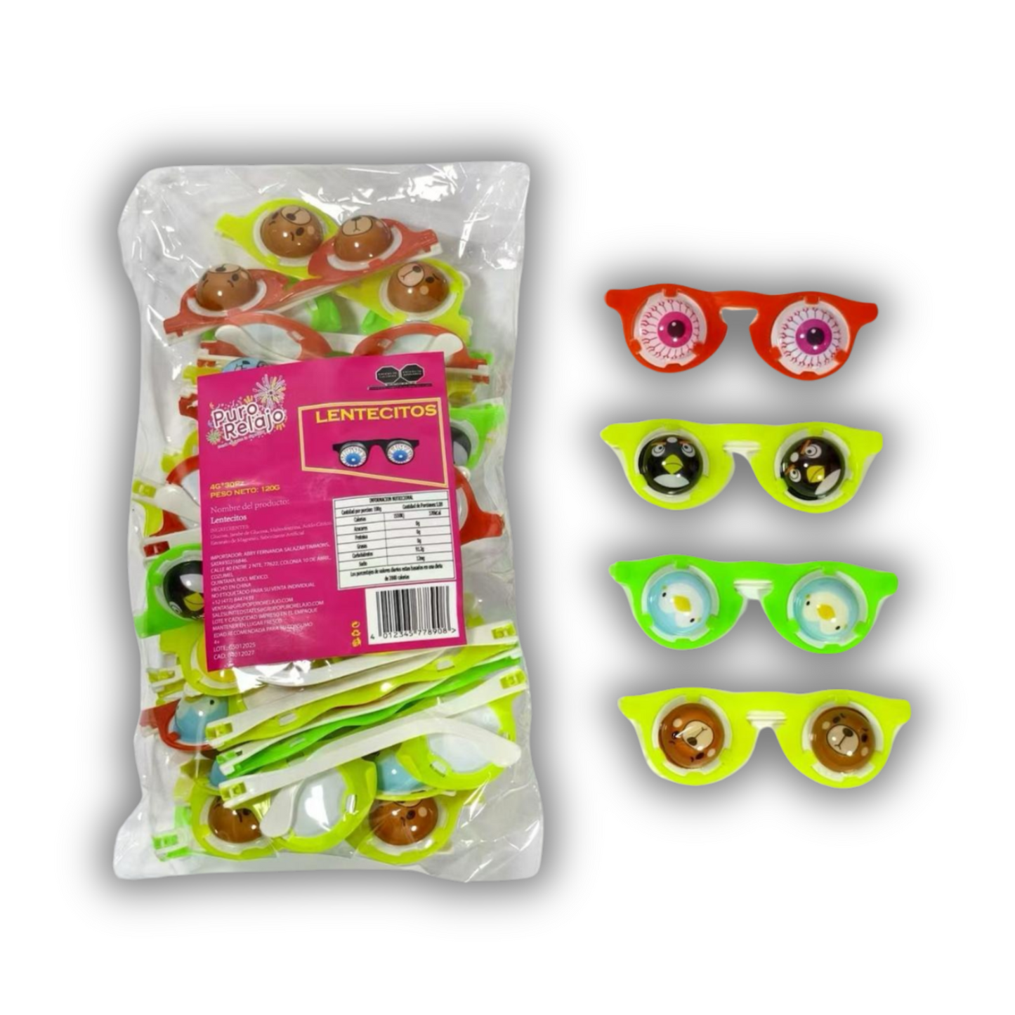 Gomitas Lentecitos 3D 4g PURO RELAJO Bolsa c/30