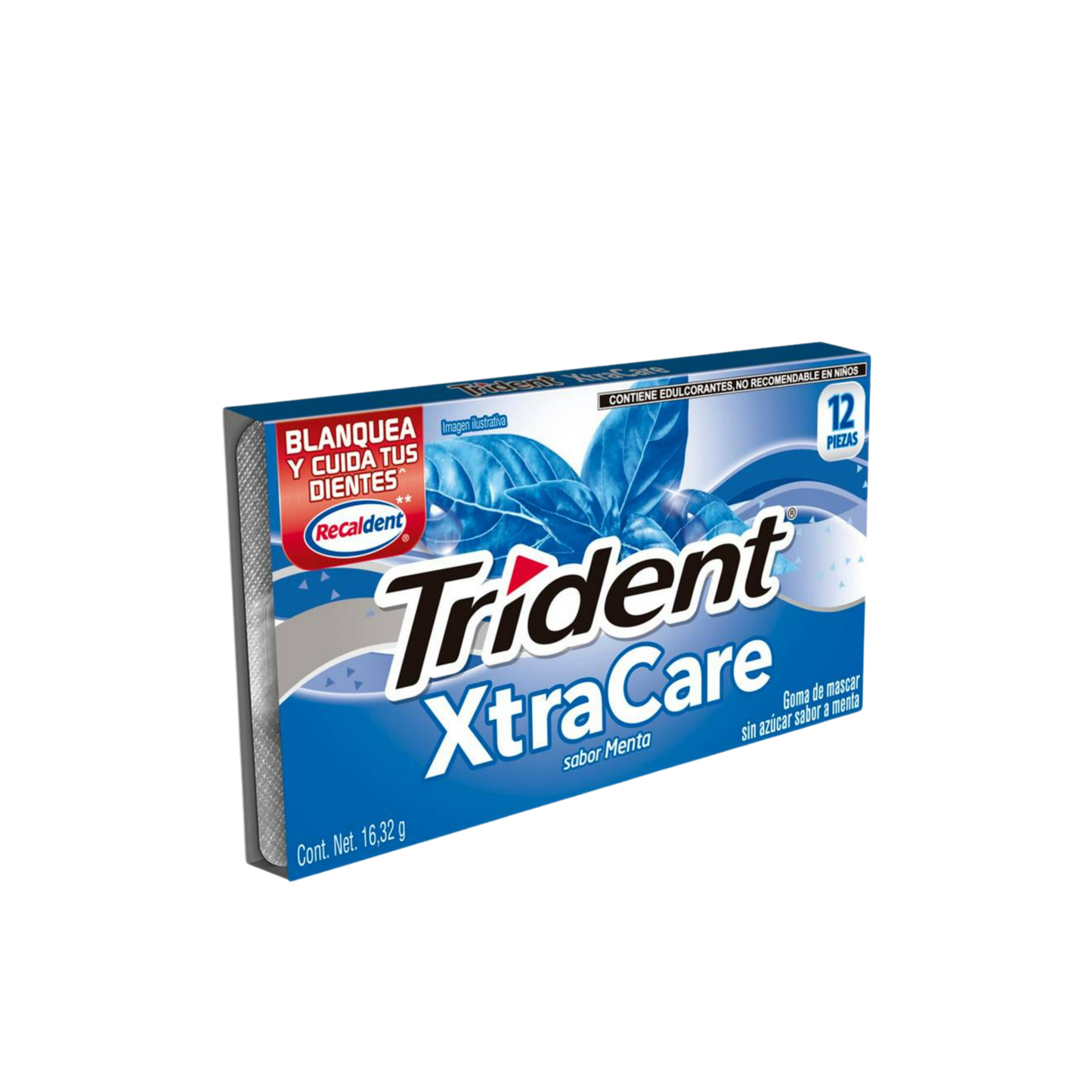 Chicles Trident XtraCare Menta 13.6g MONDELĒZ Caja c/12
