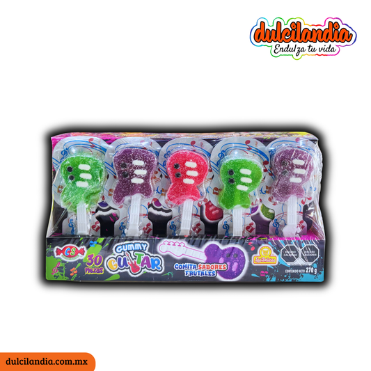 Gomitas Gummy Guitar 9g LAS DELICIAS Exhibidor c/30