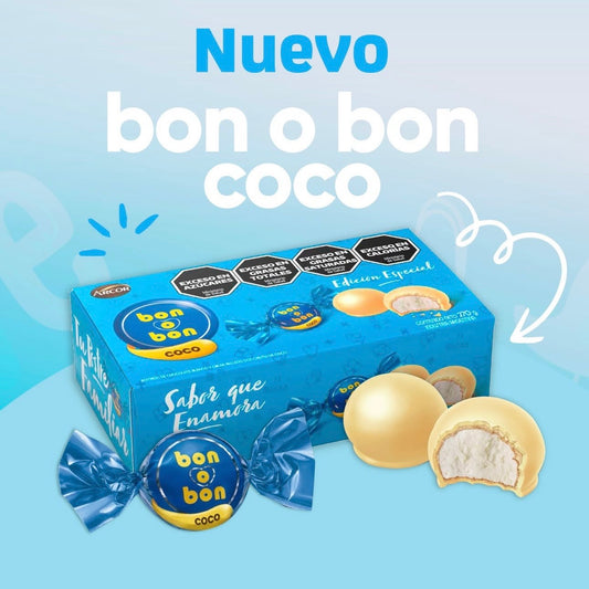 Chocolates Bon o Bon Coco Edición Especial ARCOR Caja c/18
