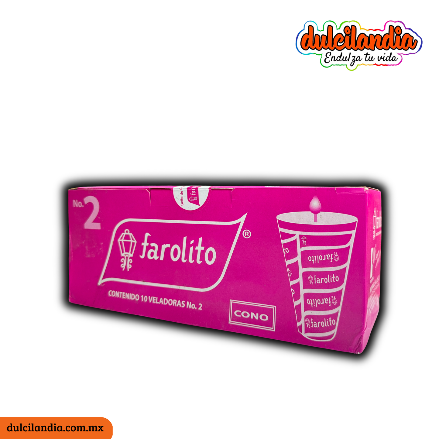 Velas de Parafina Farolito No.2 PROFINA Caja c/10