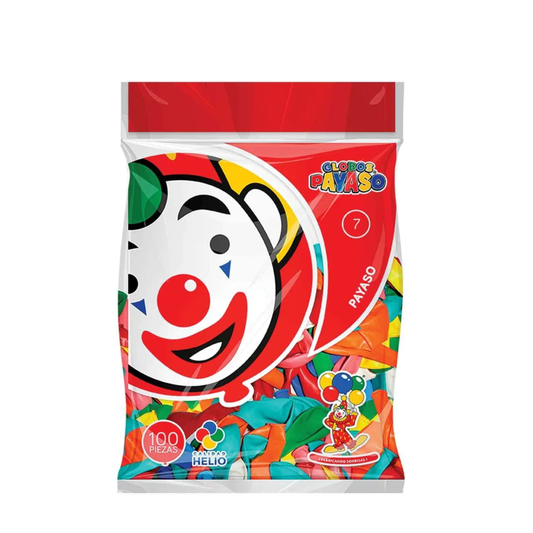 Globos #7 Surtidos GLOBOS PAYASO Bolsa c/100