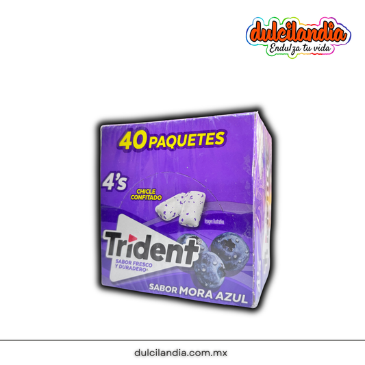 Chicles Trident 4’s Mora Azul MONDELĒZ Caja c/40