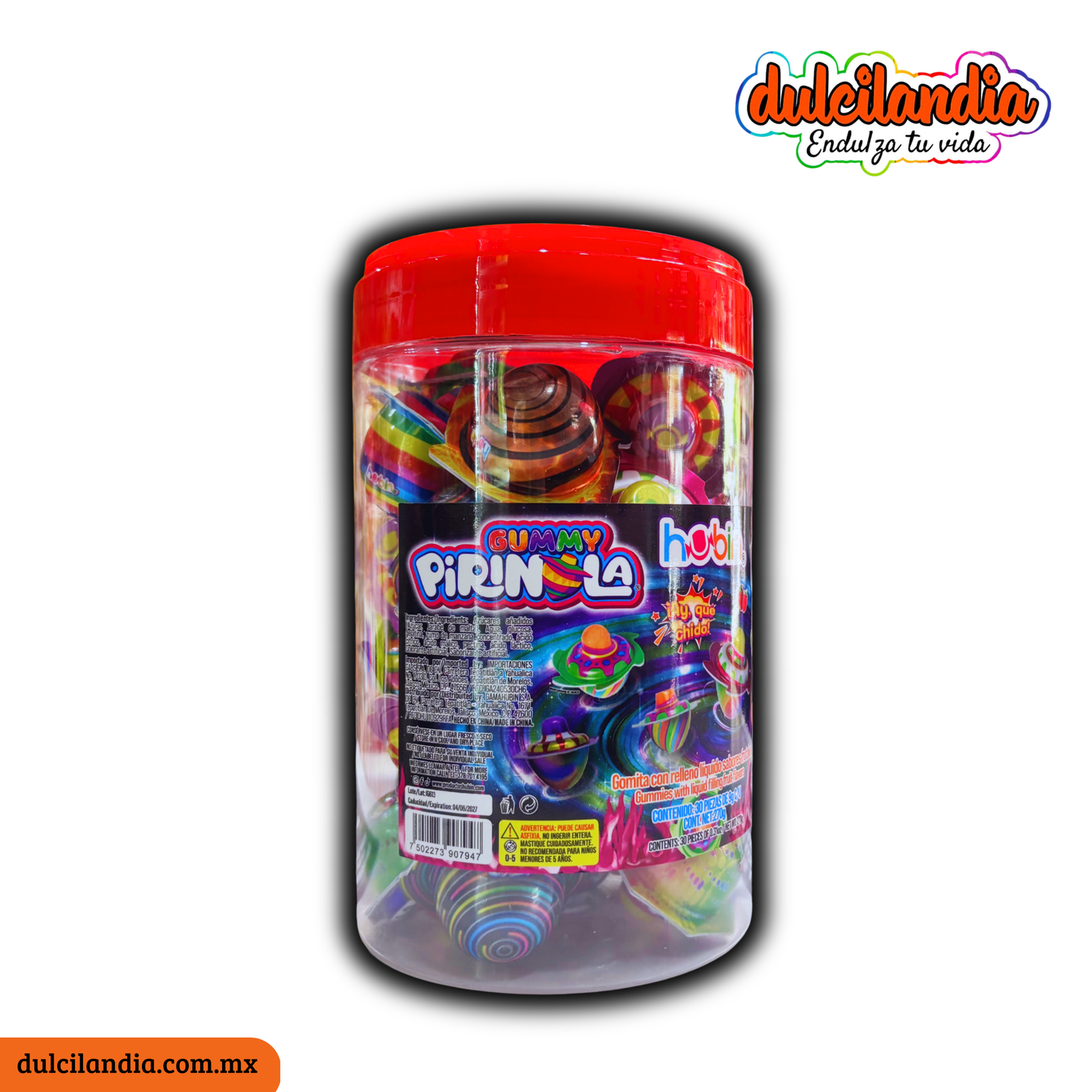Gomitas Gummy Pirinola 9g HUBIN Vitrolero c/30