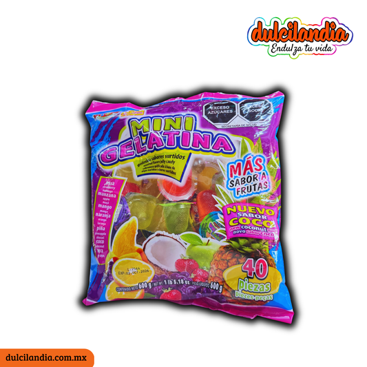 Mini Gelatina Surtida 15g LAS DELICIAS Bolsa c/40