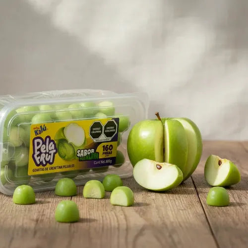 Gomitas Pelables Pela Frut Manzana KALÚ Exhibidor c/160
