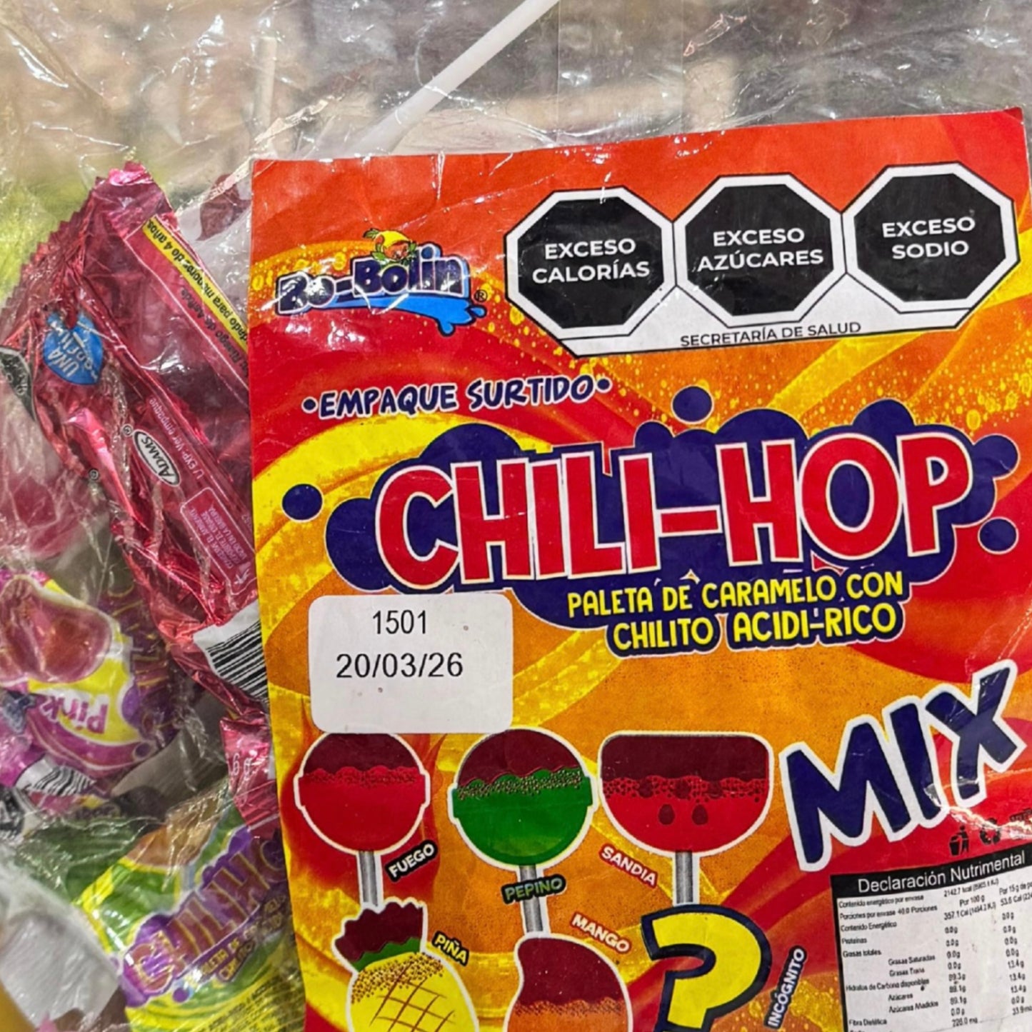 Bolo Surtido de Dulces Chili-Hop Mix BO-BOLIN Bolsa 1.5Kg
