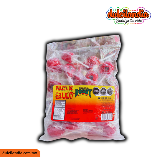 Paletas Saladito Chabacano ROSSY Bolsa c/25