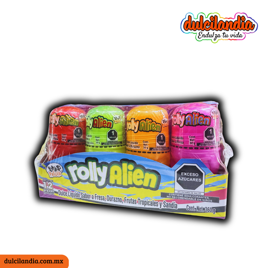 Rolly Alien Caramelo Líquido Surtido 30g PALOLA Exhibidor c/12