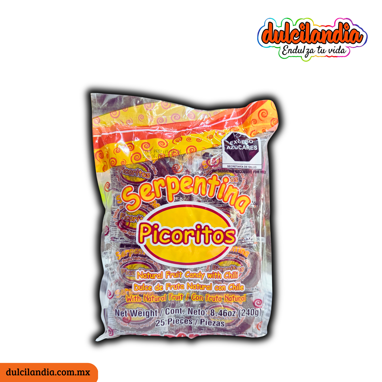 Serpentinas de Tamarindo 9.6g PICORITOS Bolsa c/25