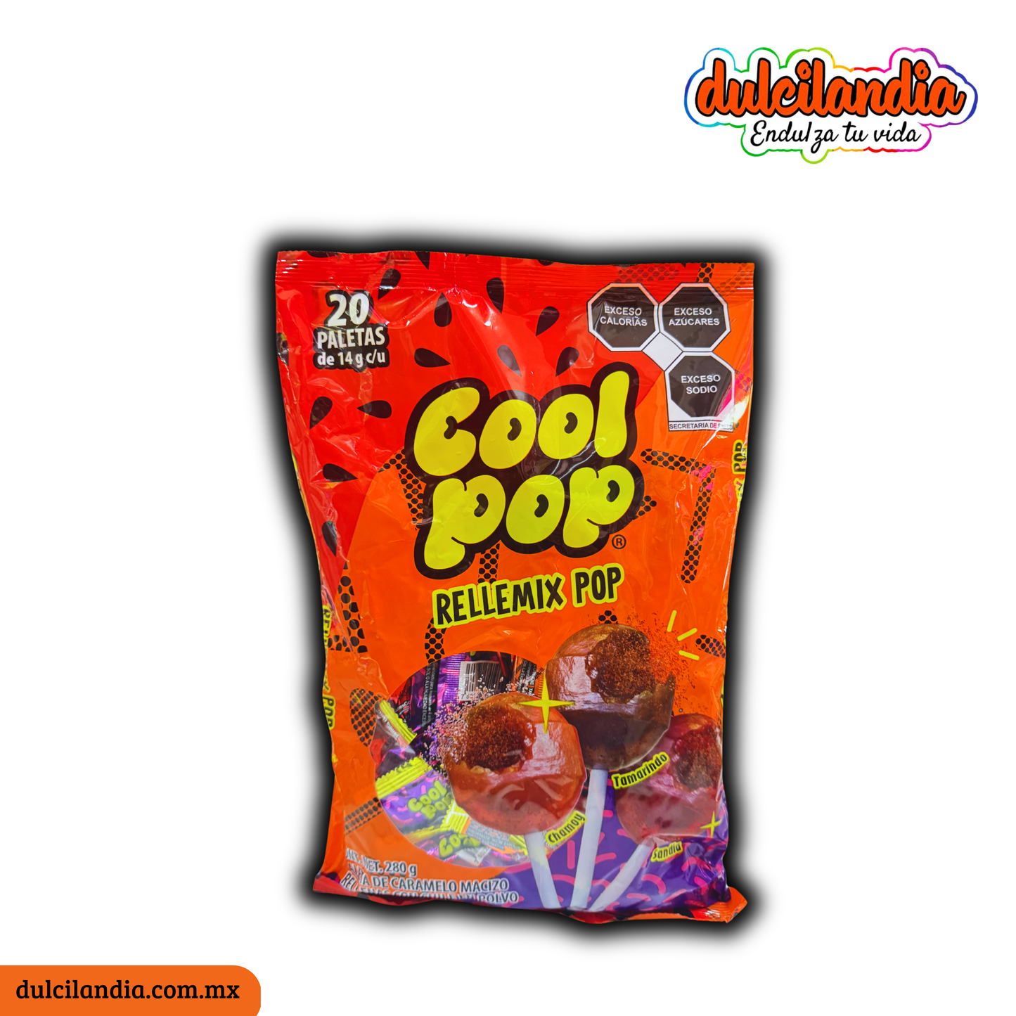 Paletas Cool Pop Rellemix Pop Surtida 14g COOL TOONS Bolsa c/20