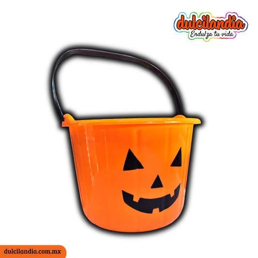Cubetas Calabazas de Plástico Dulceros Grandes HALLOWEEN