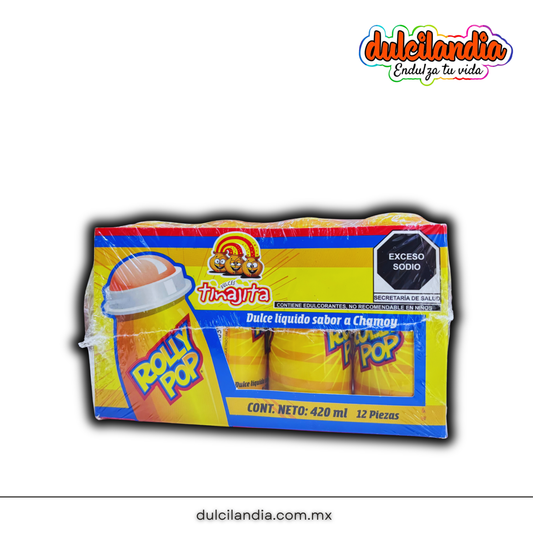 Rolly Pop Chamoy 35ml TINAJITA Exhibidor c/12