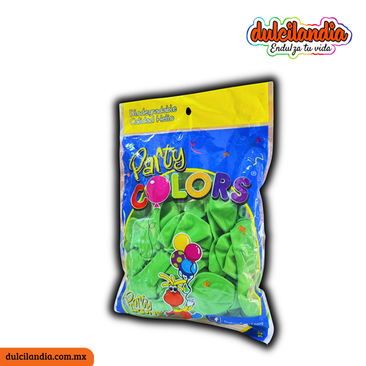 Globos #9 Verde Claro PARTY COLORS Bolsa c/50