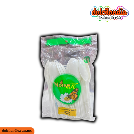 Cucharas Medianas Desechables MONARK Bolsa c/25