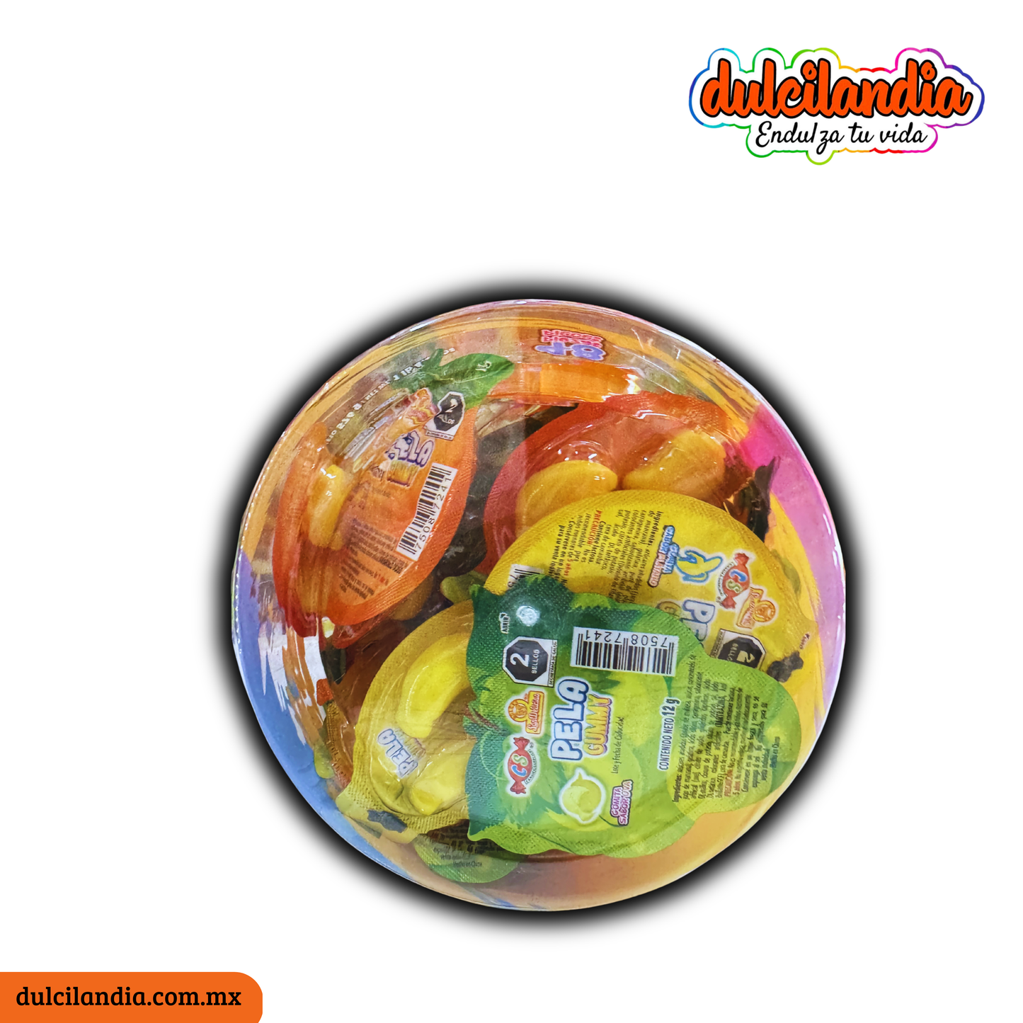 Gomitas Pelables Pela Gummy Mix Surtida 3’s LAS DELICIAS Vitrolero c/48