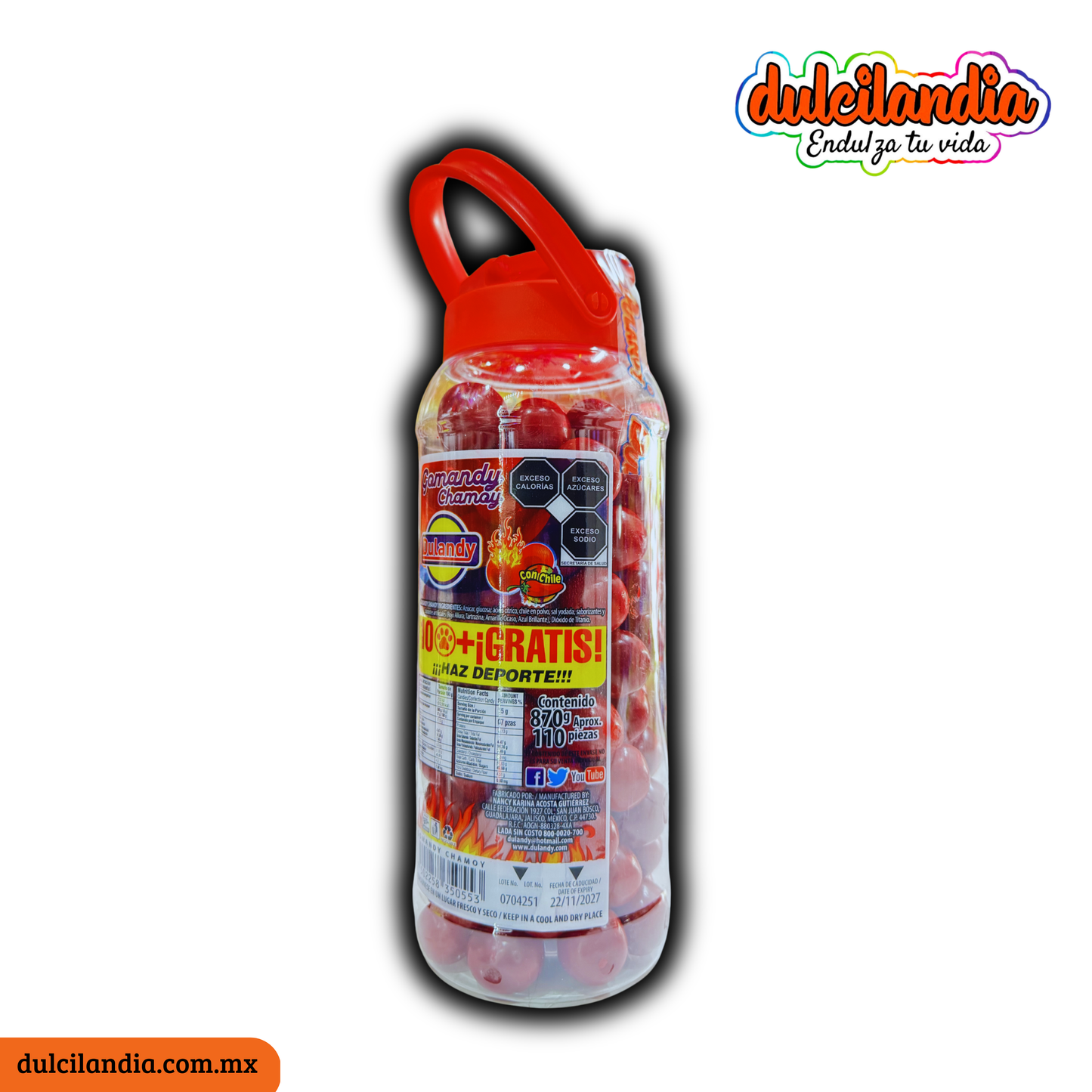Gomitas Gomandy Chamoy 8g DULANDY Vitrolero c/110