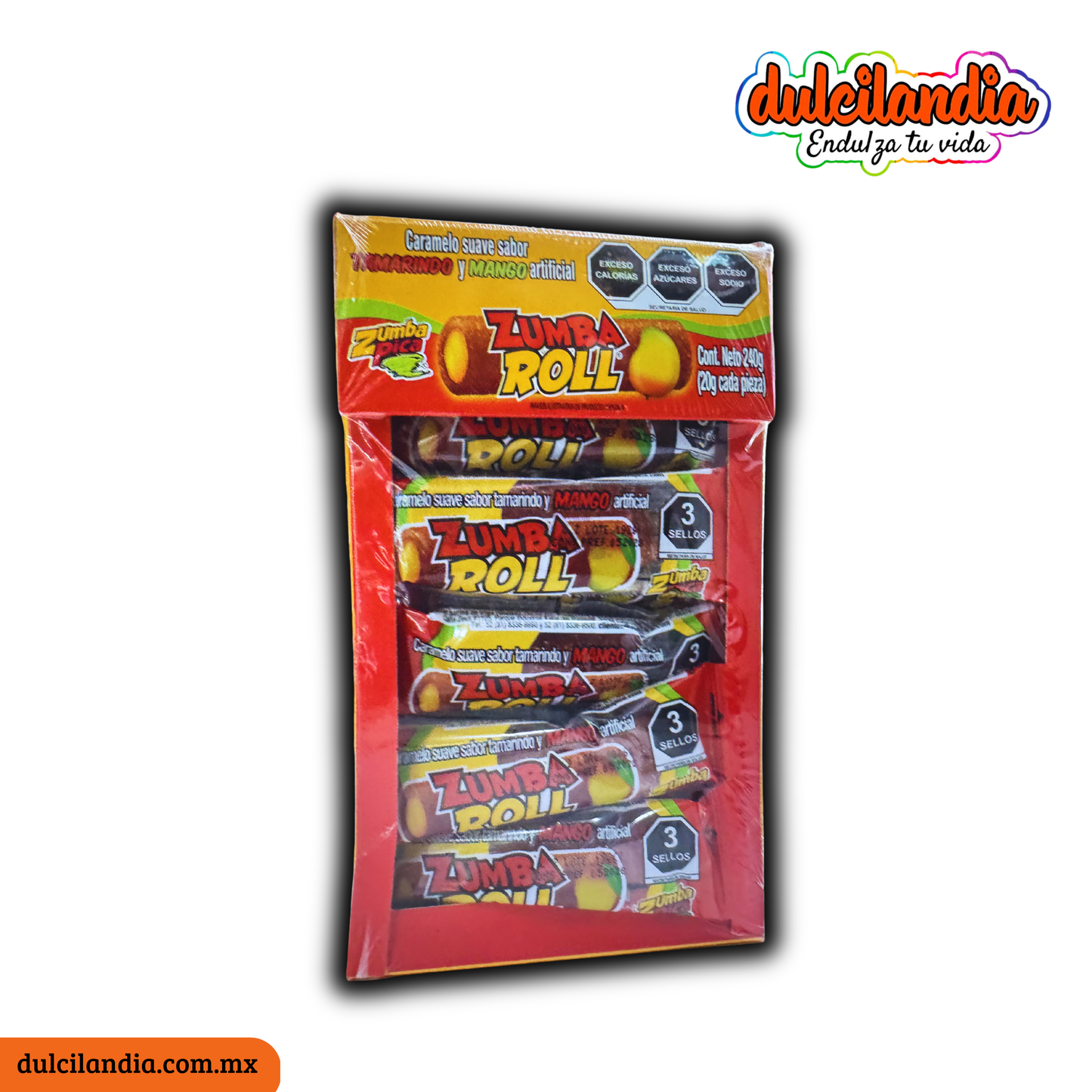 Zumba Roll Tamarindo y Mango 20g ZUMBA PICA Exhibidor c/12