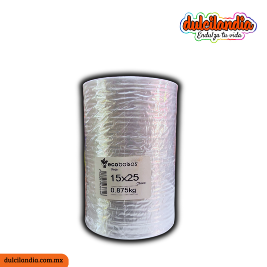 Bolsas Rollo 15x25 Transparente ECOBOLSAS (Precio x Kg)