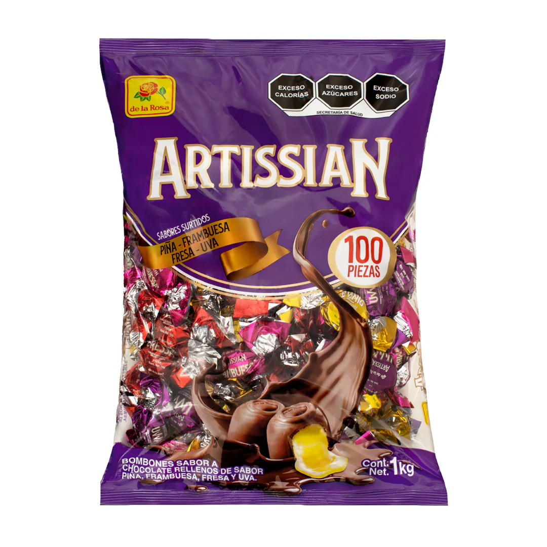Chocolates Rellenos Artissian Surtido 10g DE LA ROSA Bolsa c/100