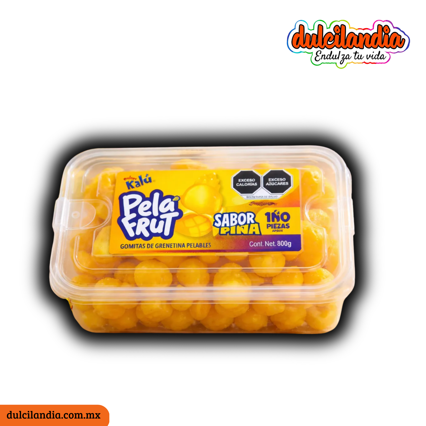 Gomitas Pelables Pela Frut Piña KALÚ Exhibidor c/160