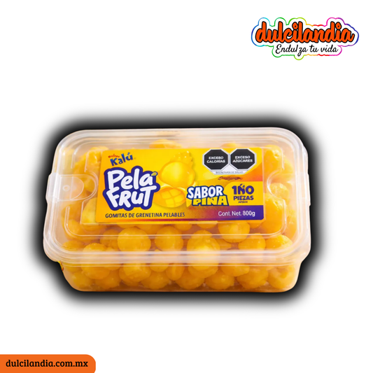 Gomitas Pelables Pela Frut Piña KALÚ Exhibidor c/160